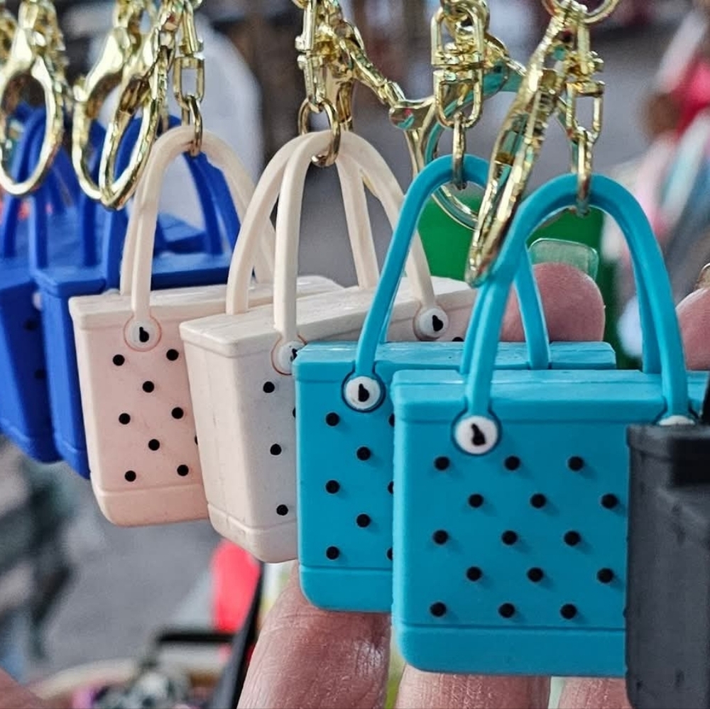 Colorful Mini Tote Bag Keychains